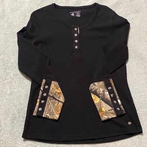 4 Button Camo Long Sleeve